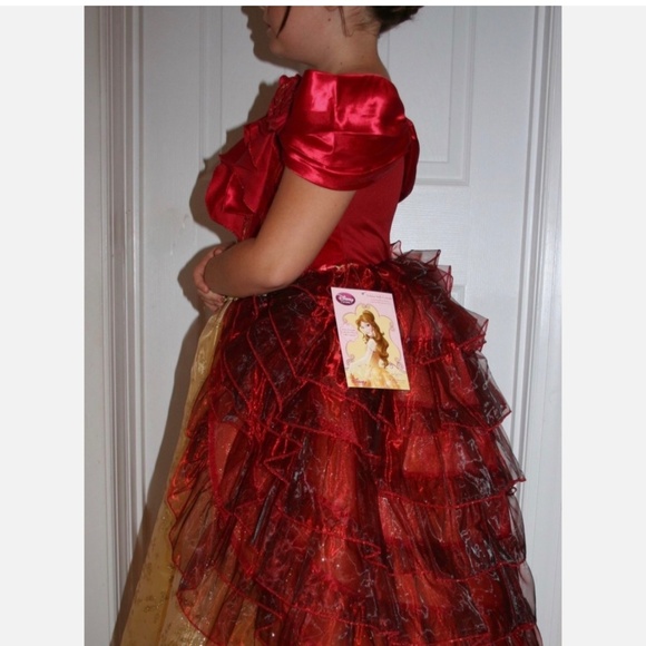 Disney Store Princess Belle Deluxe Holiday Costume Ball Gown Size 5/6 and access - Picture 11 of 12